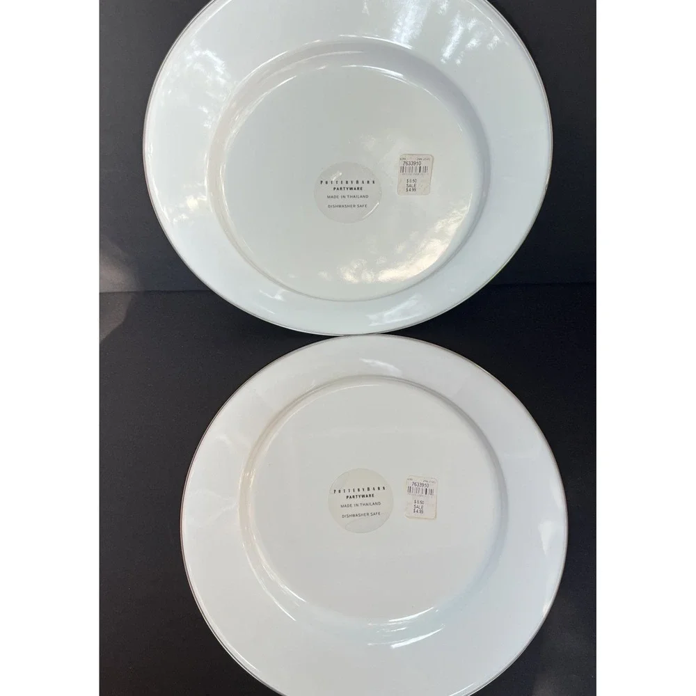 Discontinued Pottery Barn Enamelware Chargers Plates 12